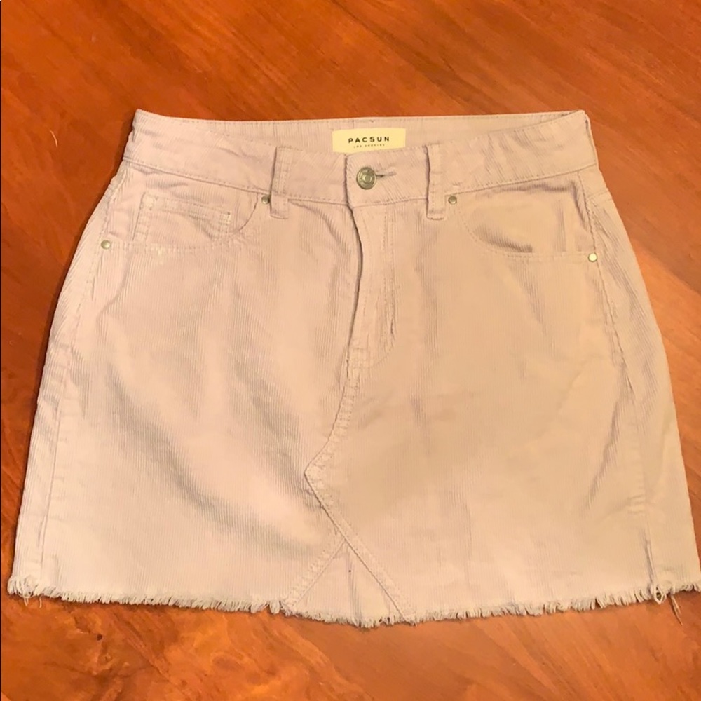 Lavender Corduroy Skirt by PacSun